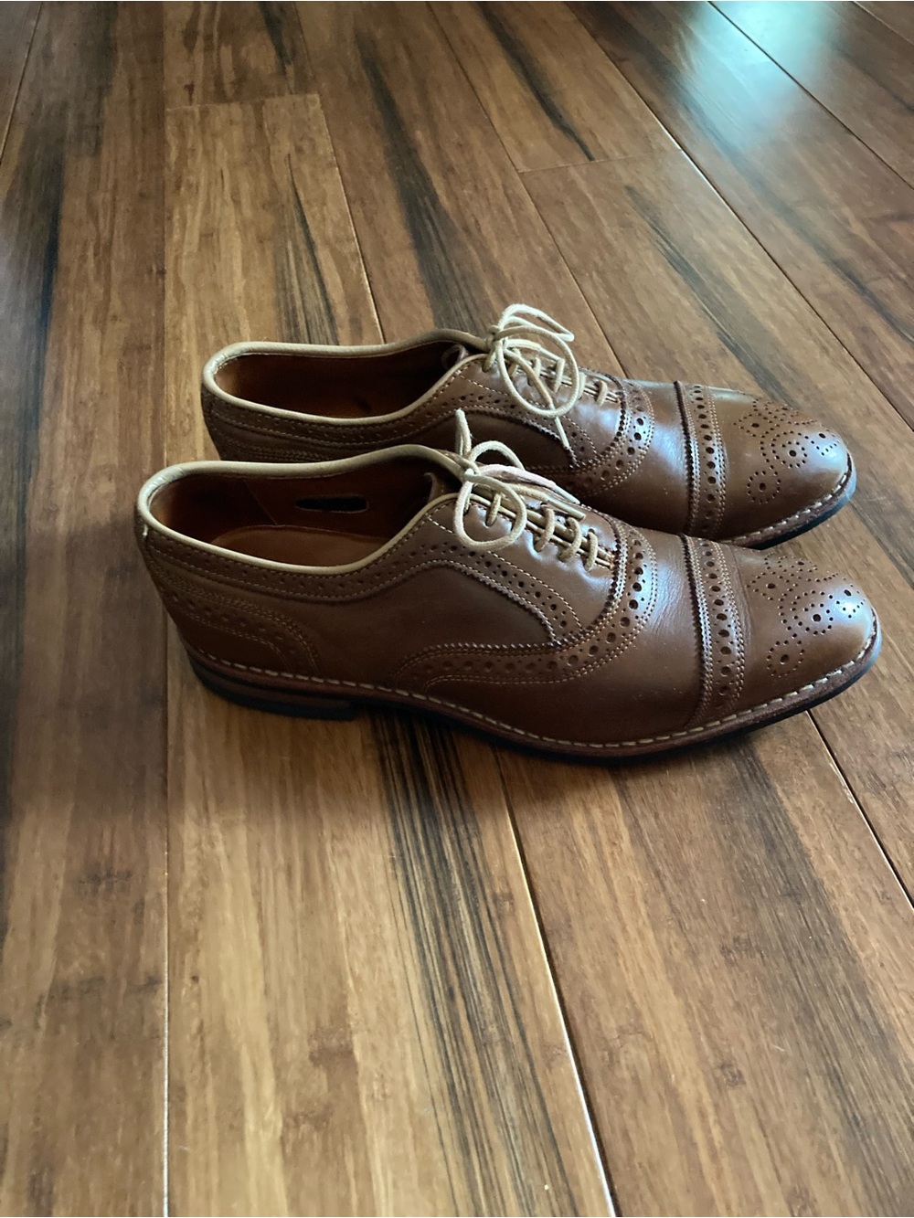 Men’s Allen Edmonds Rush Street Brown Leather Oxford Shoes